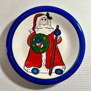 LIBBEY Santa Claus Plate Only Festive Holiday Christmas Cookies Whimsical New